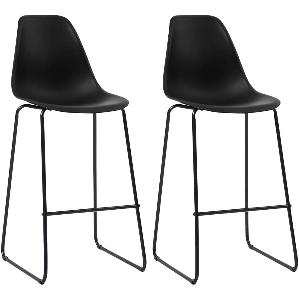 Sedie Da Bar 2 Pz Nere In Plastica - Foto 1