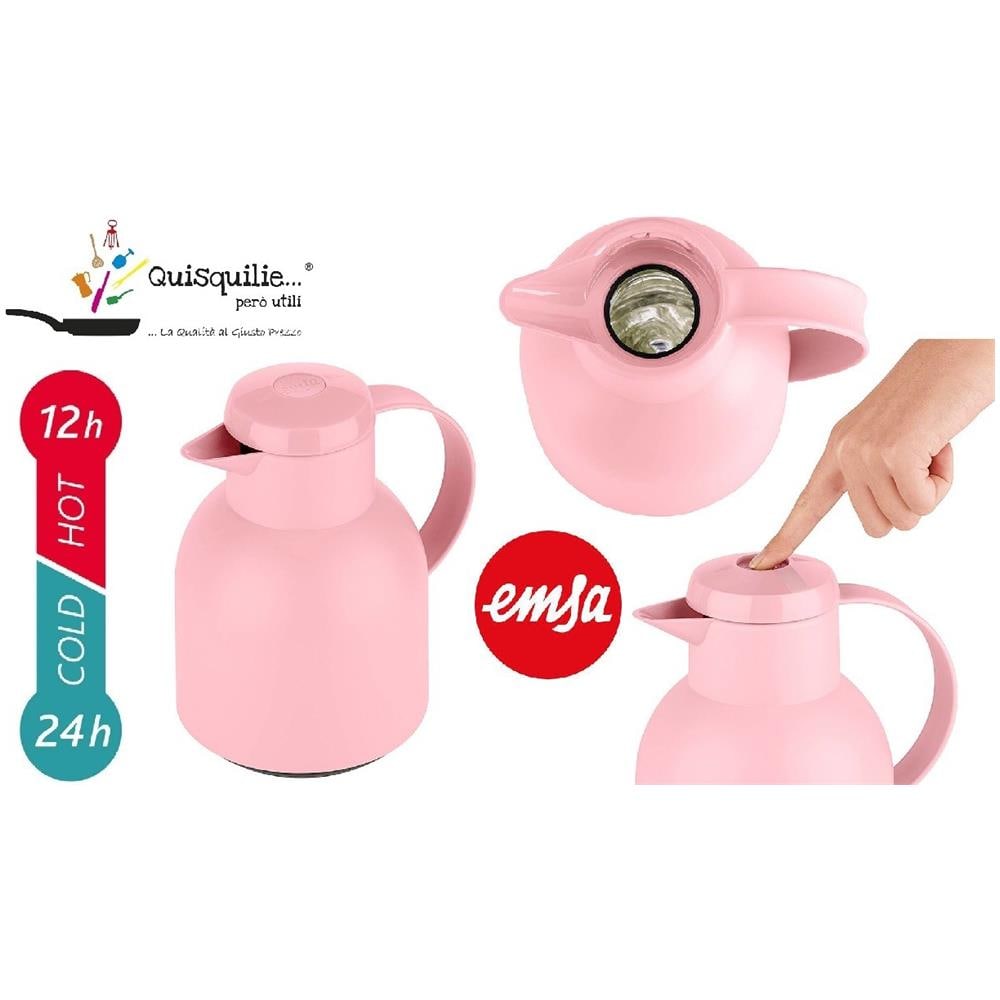 Samba - Caraffa Termica, 1 L, Colori Assortiti Qualità Extra - Rosa - Foto 1