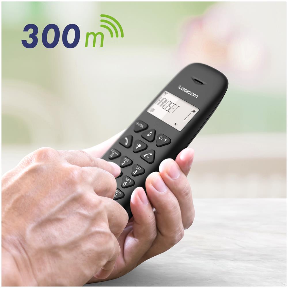 Telefono Cordless Logicom Vega 155t Solo Nero Con Segreteria Telefonica - Foto 2