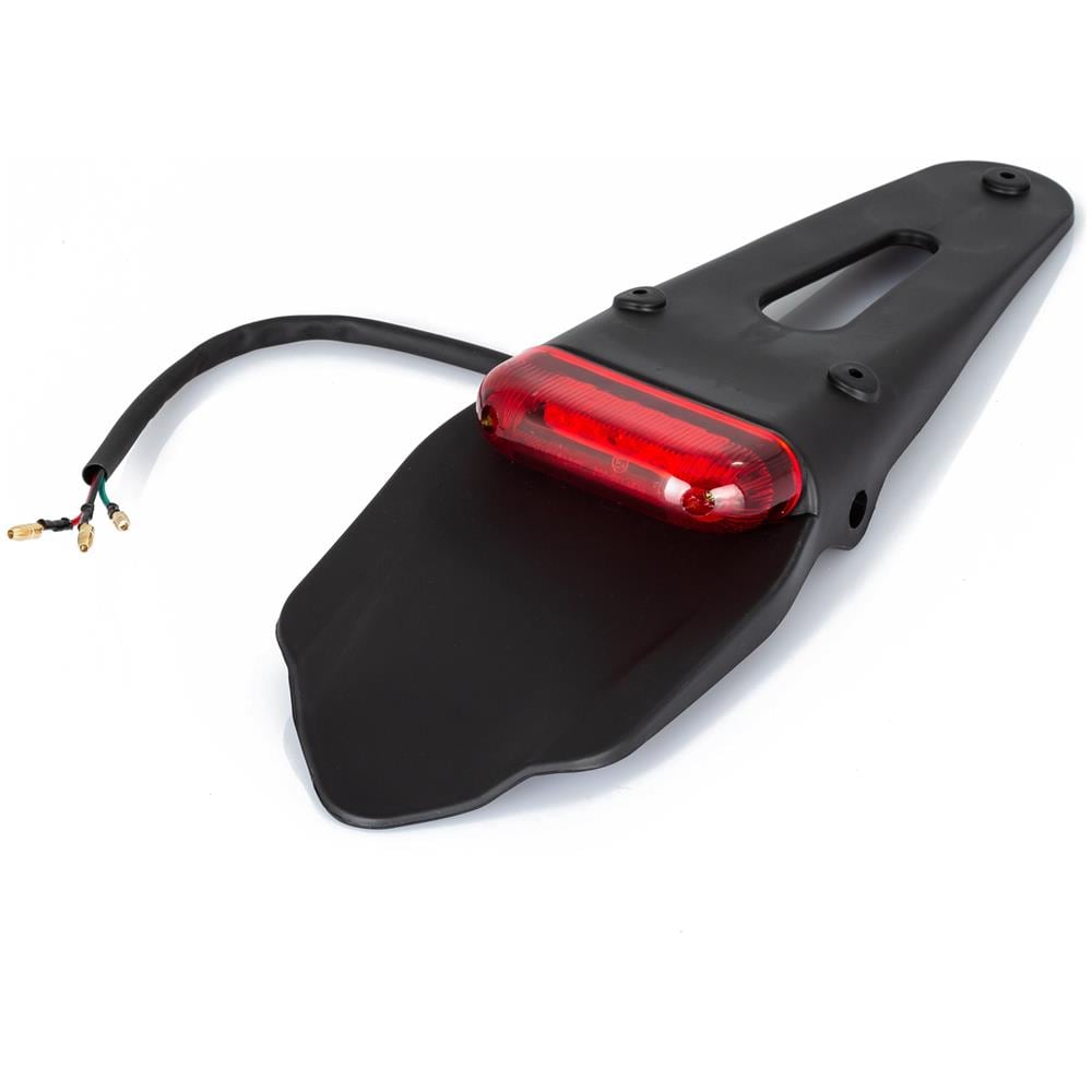 Parafango Posteriore Led Rosso Moto Motocross Universale Faro Enduro Omologato - Foto 1