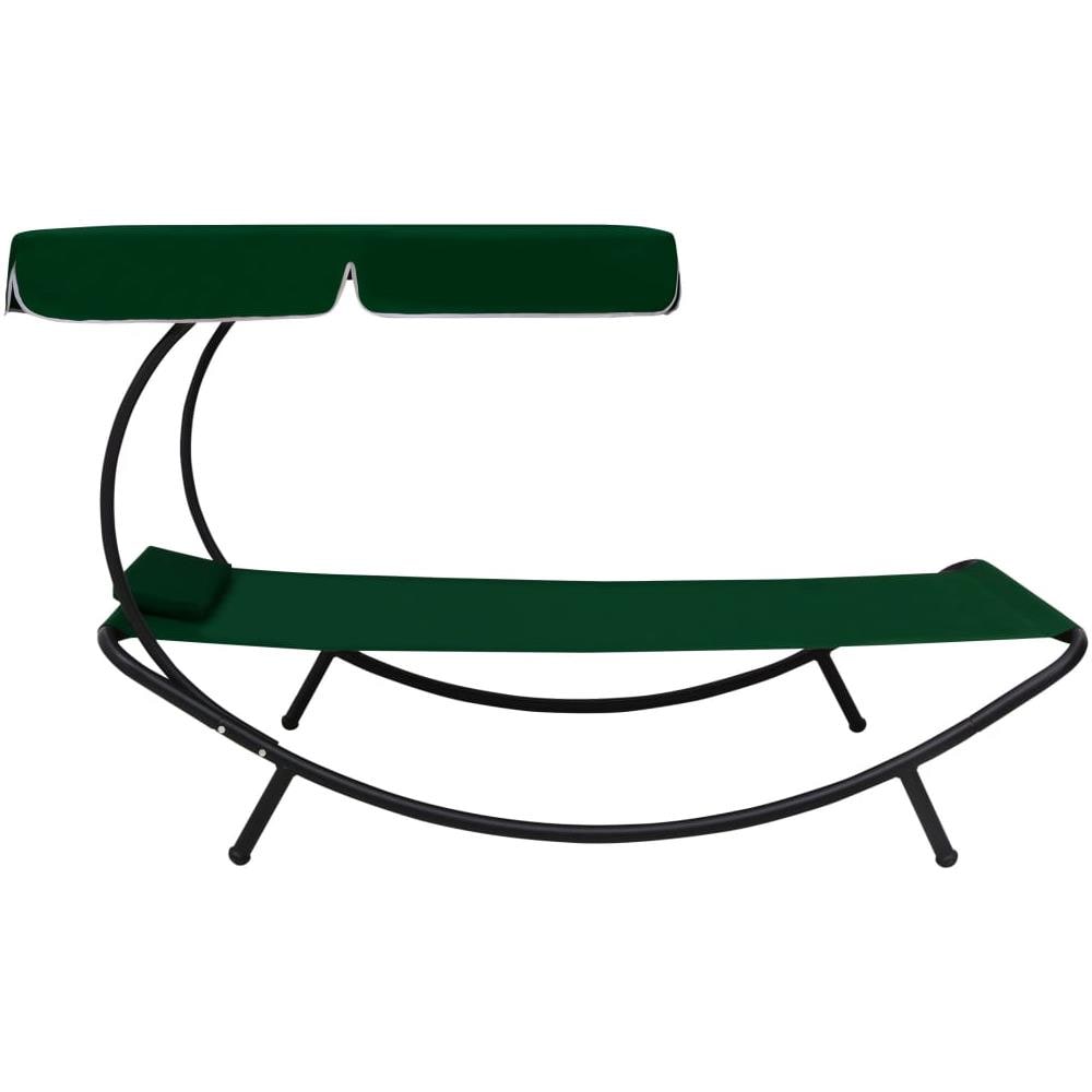 Lettino Prendisole con Baldacchino e Cuscino Verde - Foto 3