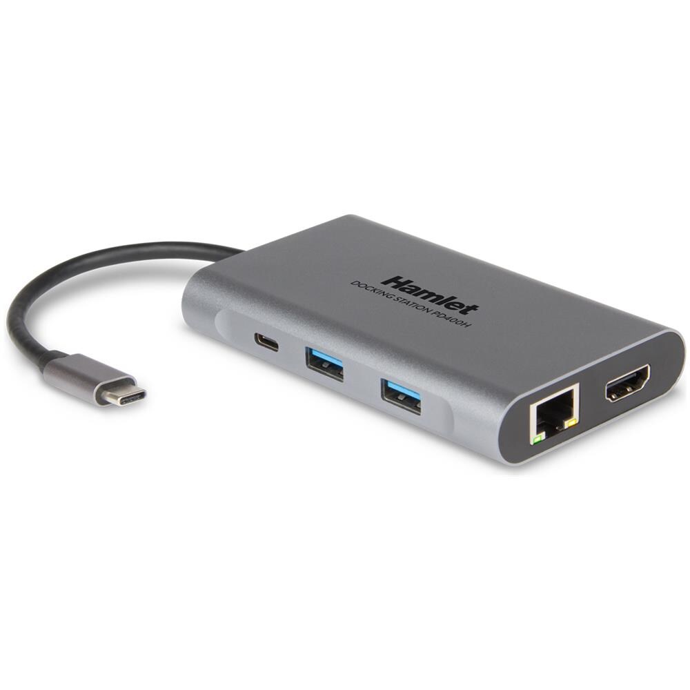 Docking Station Universale per Notebook PD400H 4x USB 3.2 / HDMI / LAN per Dual Display 4K Grigio + Power Delivery 85W - Foto 2