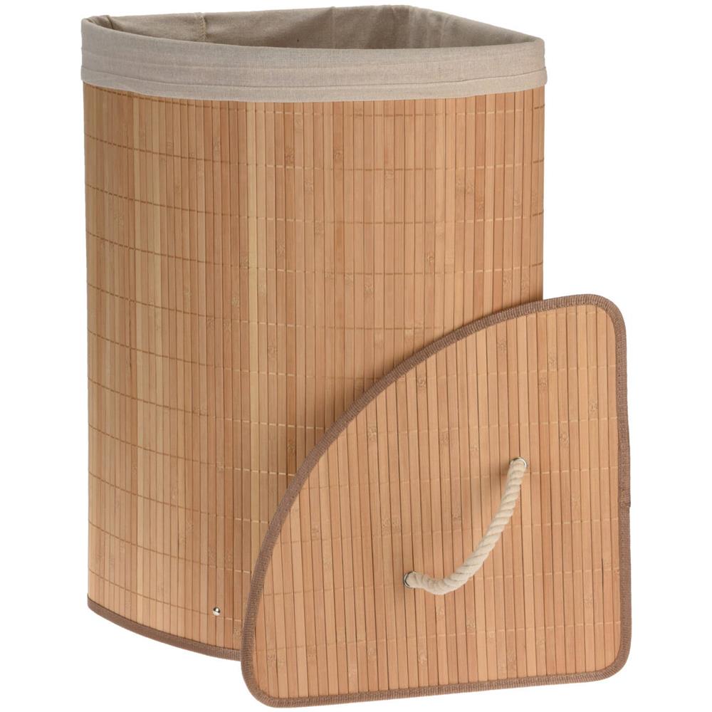 Cestino Portabiancheria In Stile Scandinavo, Bambù, 72 L - Foto 1