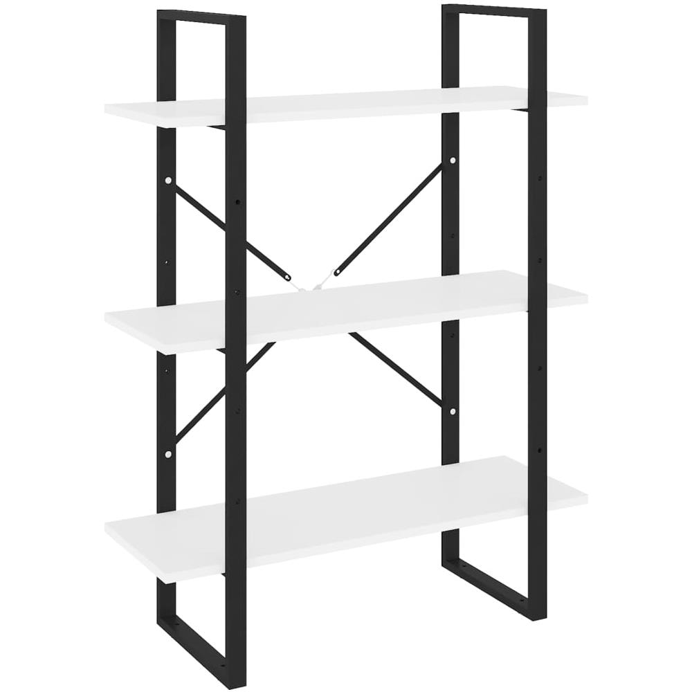 Libreria Bianca 80x30x105 cm in Legno Multistrato - Foto 1