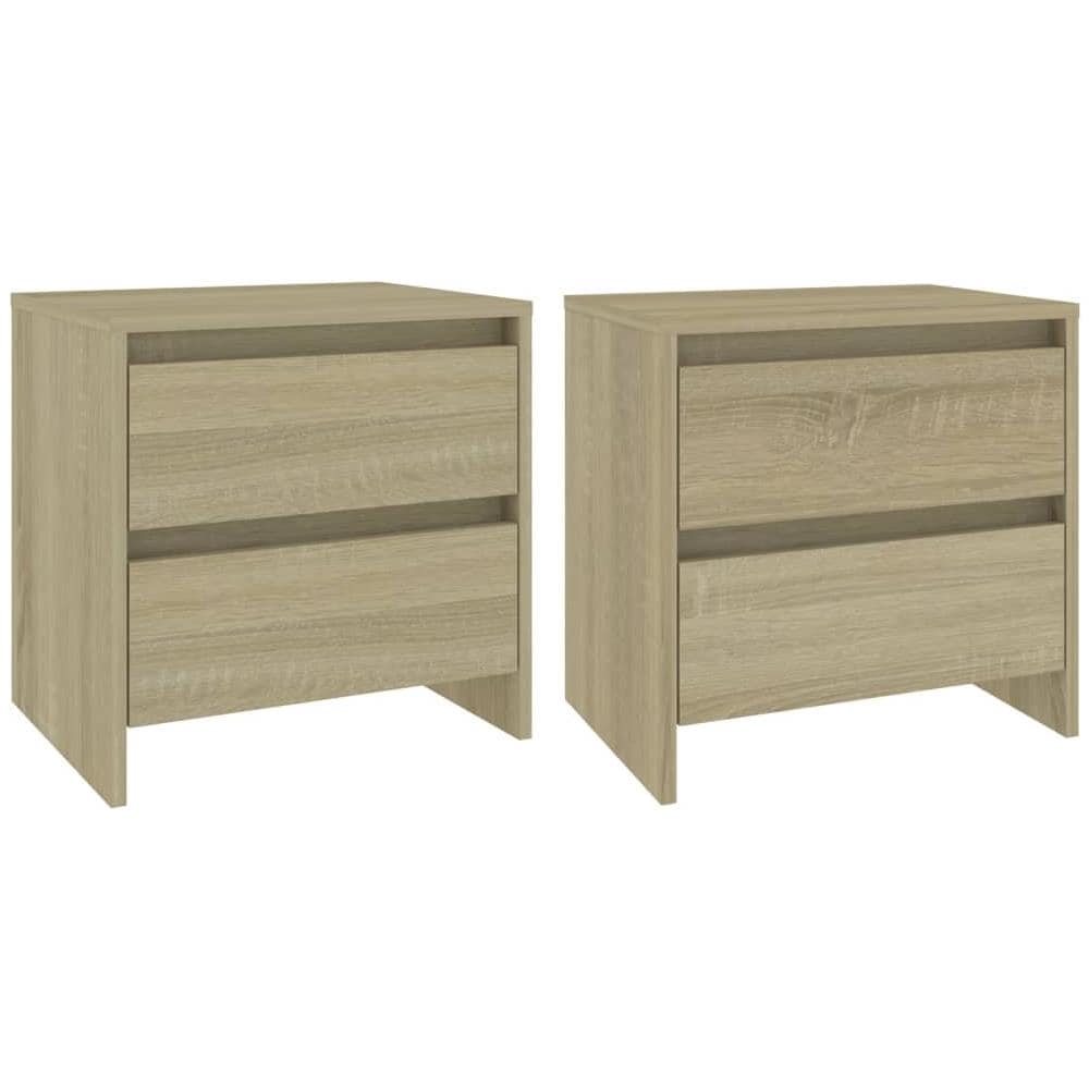 Comodini 2 pz Rovere Sonoma 45x34,5x44,5 cm in Truciolato - Foto 2