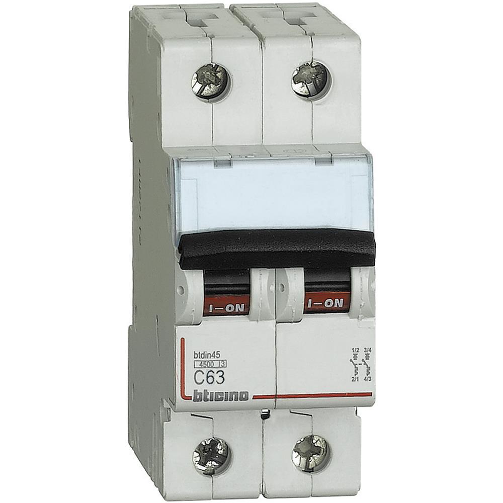 Fa82c63 Interruttore Magnetotermico Modulare Btdin45 2p 63a Curva C - Foto 1