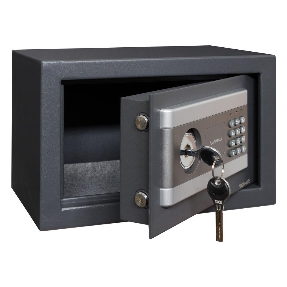 Stylo 19010-s1 Cassaforte In Acciaio Con Doppia Apertura Di Sicurezza, Serratura Elettronica Piã¹ Serratura A Chiave, Cassaforte A Mobile Per Abitazioni E Affari, 20 X 31 X 20 Cm, 8 L - Foto 2