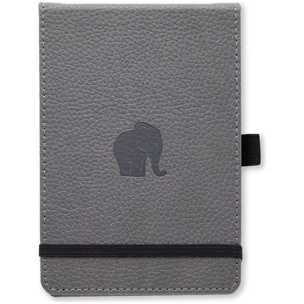 Dingbats* Wildlife Taccuino A6 - Grey Elephant Bianche - Diario A Carta D'avorio 100g /m² - Quaderno Di Schizzi A Copertura Rigida, Compartimento Interno, Chiusura Elastica E Segnalibri - Foto 1
