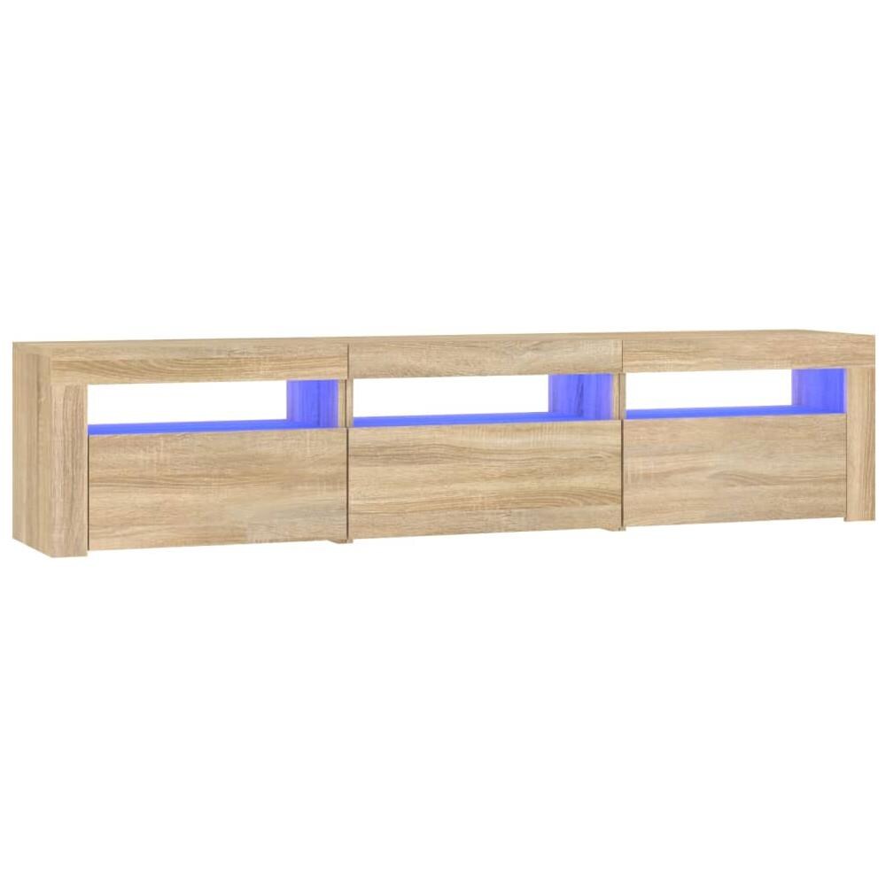 Mobile Porta Tv Con Luci Led Rovere Sonoma - Foto 2