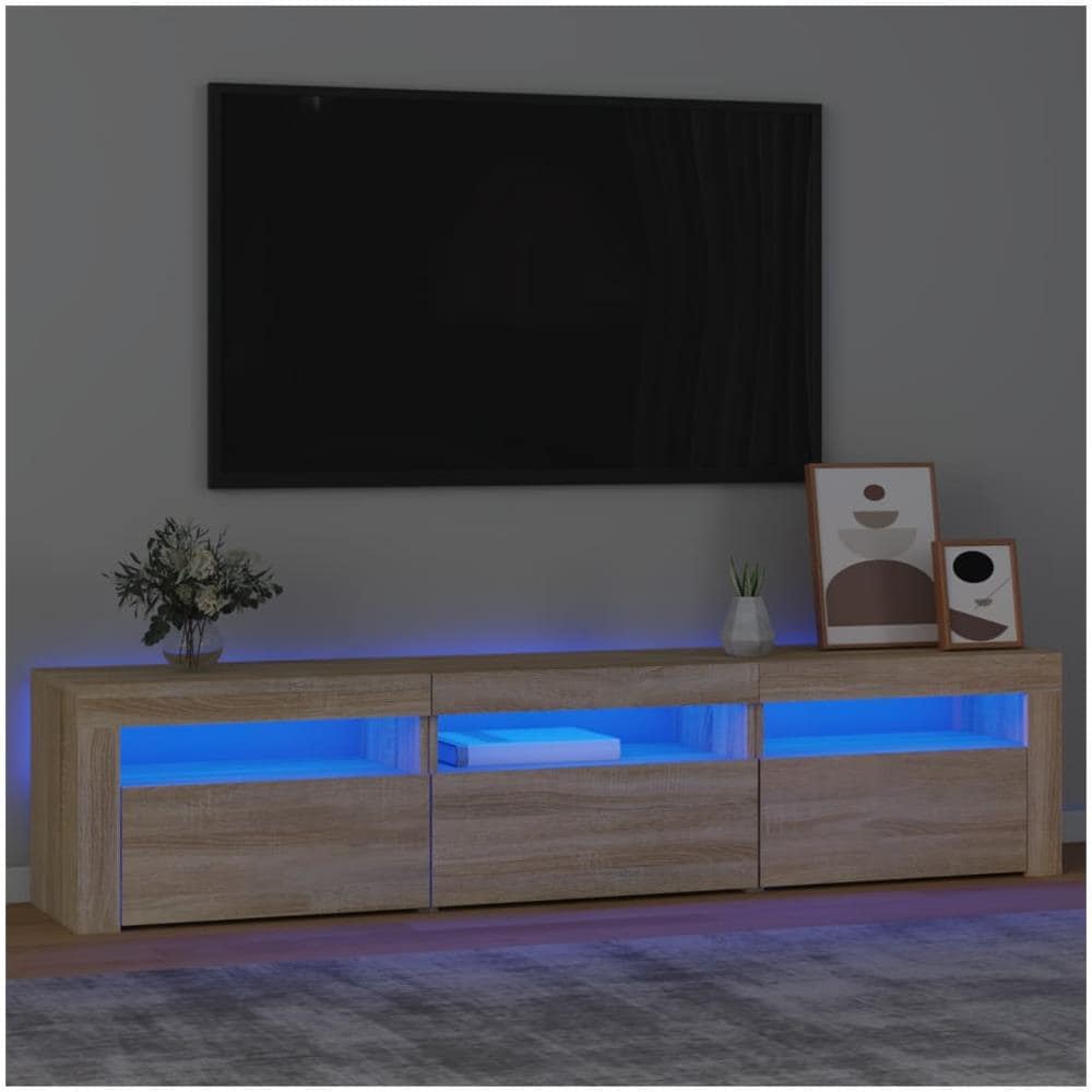 Mobile Porta Tv Con Luci Led Rovere Sonoma - Foto 1