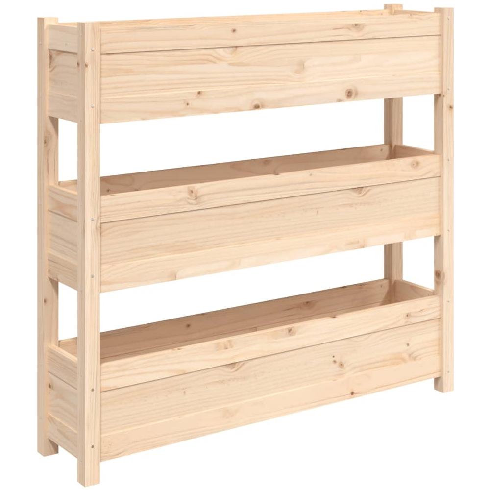 Fioriera 112x25x104,5 Cm In Legno Massello Di Pino - Foto 1