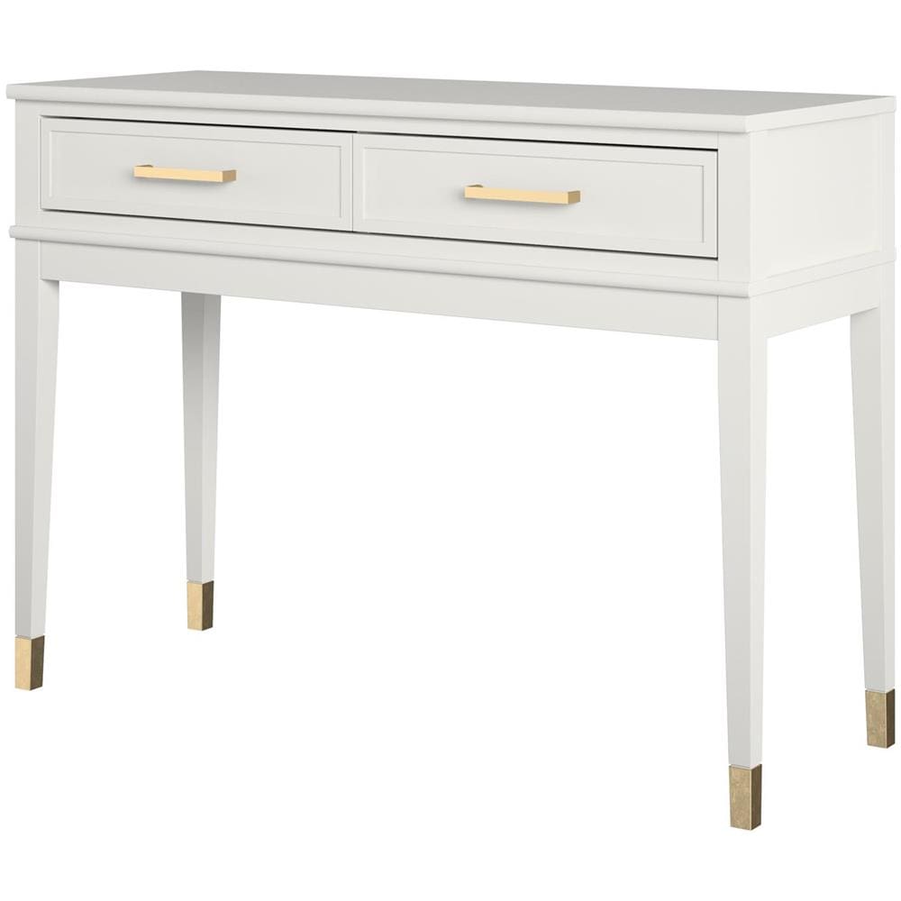 Westerleigh Consolle Con 2 Cassetti In Mdf Bianco - Foto 1