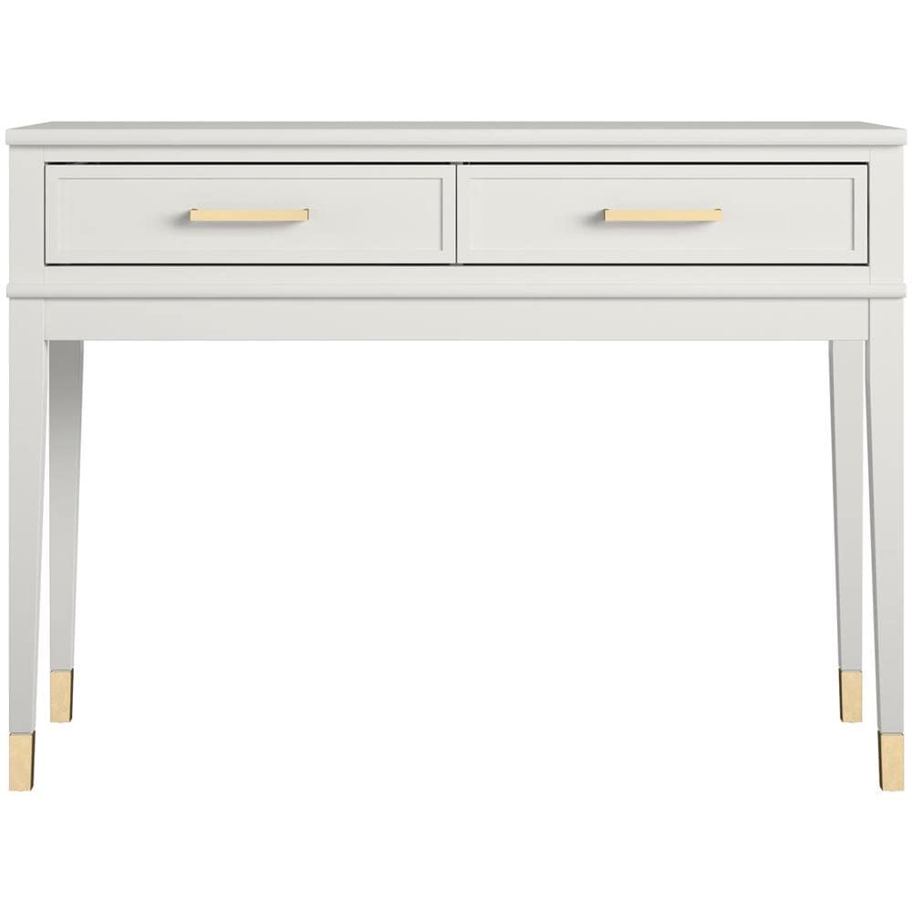 Westerleigh Consolle Con 2 Cassetti In Mdf Bianco - Foto 2