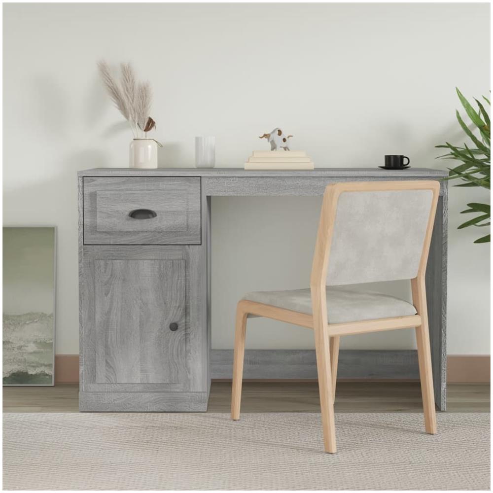 Scrivania Cassetto Grigio Sonoma 115x50x75 Cm Legno Multistrato - Foto 1