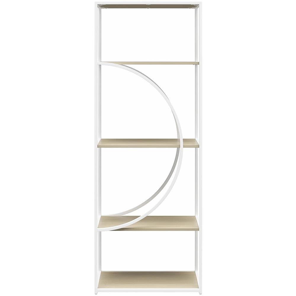 Cambridge Libreria In Truciolare Laminato Rovere Chiaro E Struttura In Metallo Bianco - Foto 2