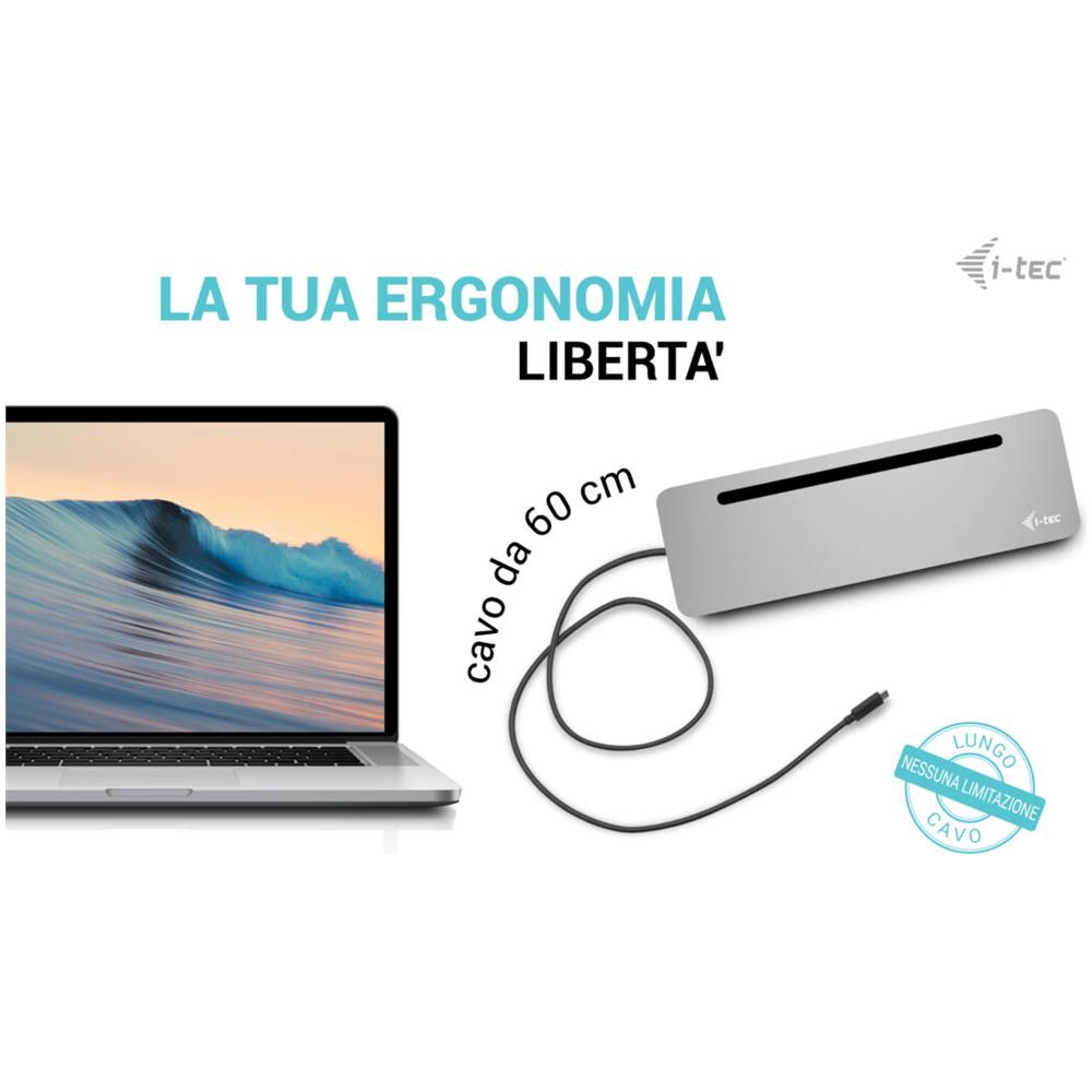 USB-C Metal Ergonomic 3x 4K Display Docking Station + Power Delivery 100 W - Foto 8