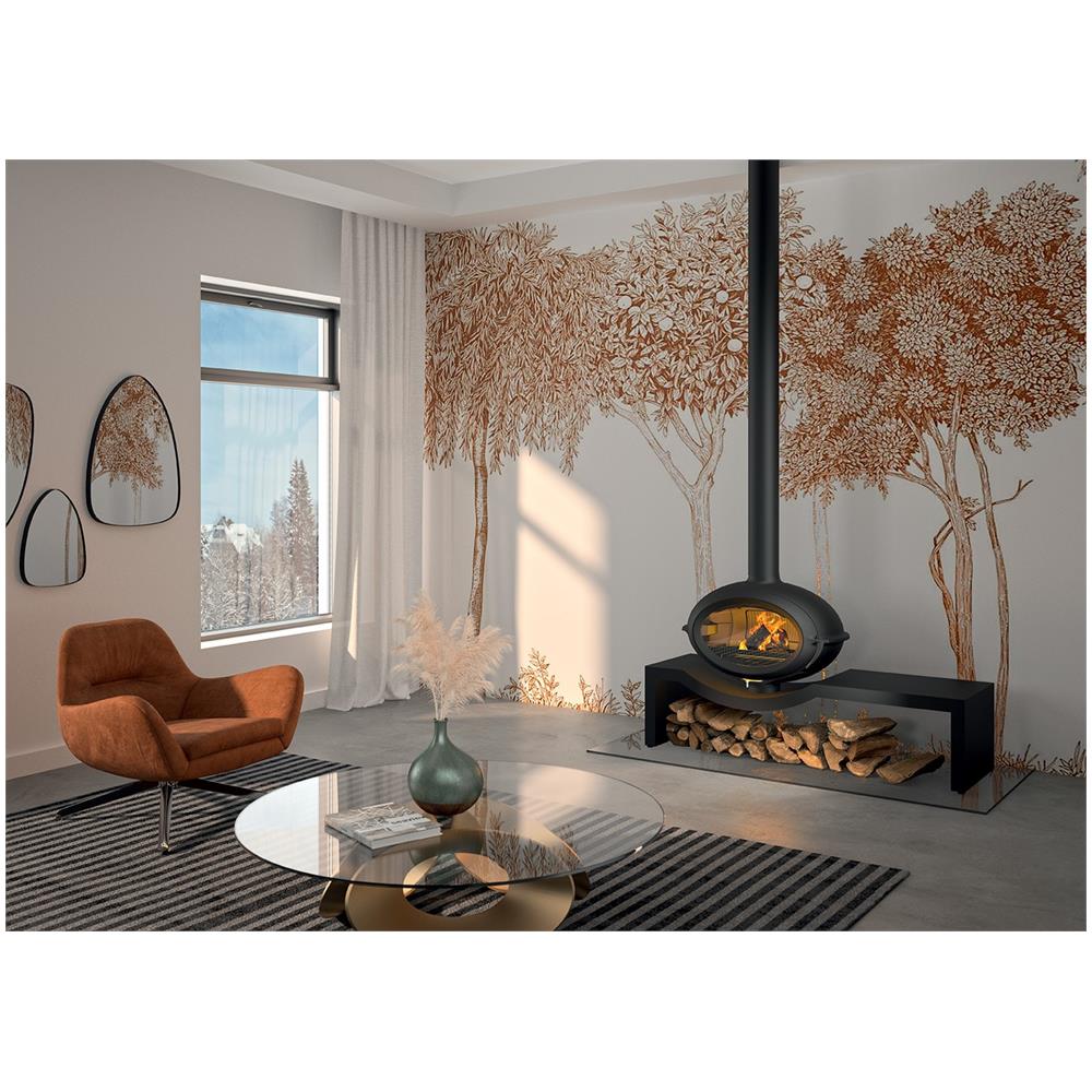 Brio Interno Caminetto freestanding A legna Antracite - Foto 2