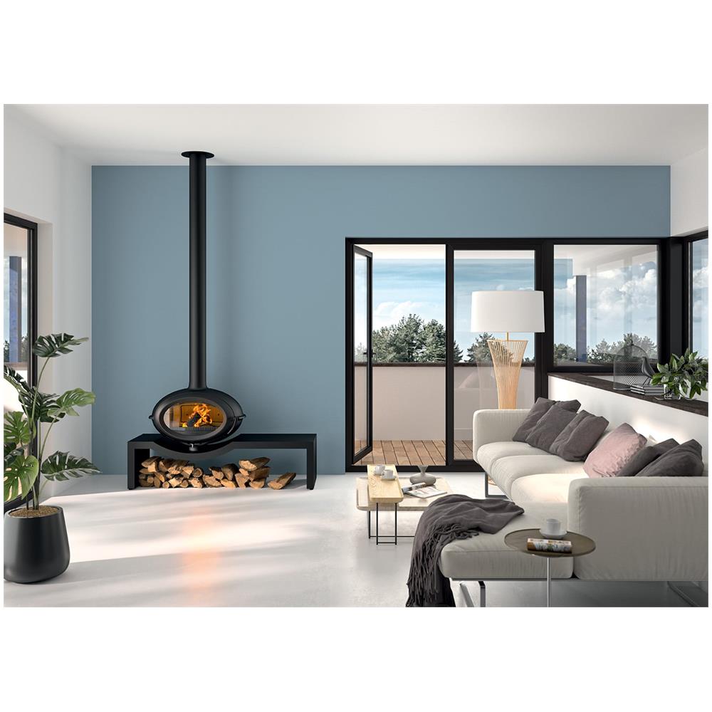 Brio Interno Caminetto freestanding A legna Antracite - Foto 3