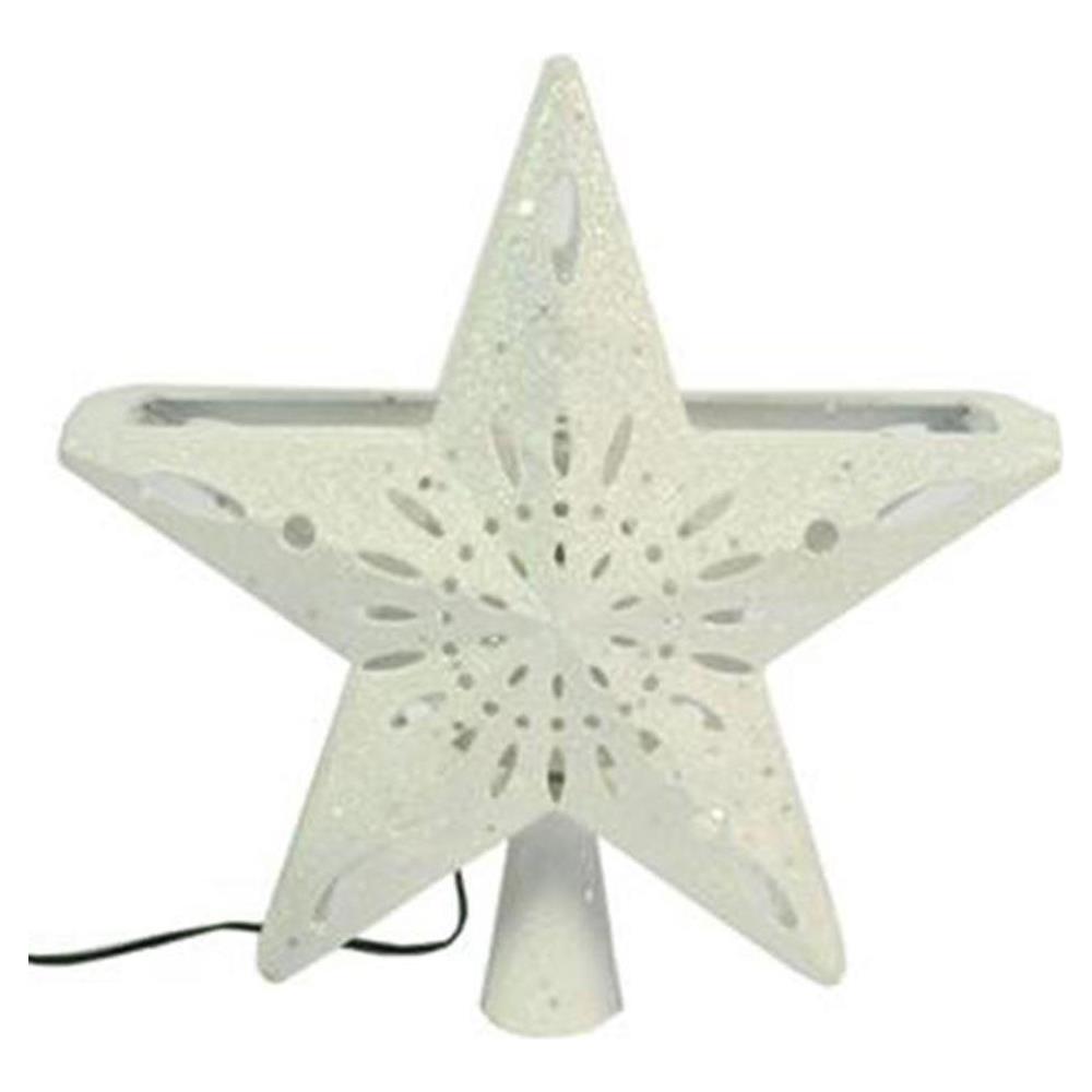 Puntale Proiettore LED Albero di Natale Forma Stella Bianco Effetti di Luce RGB - Foto 5