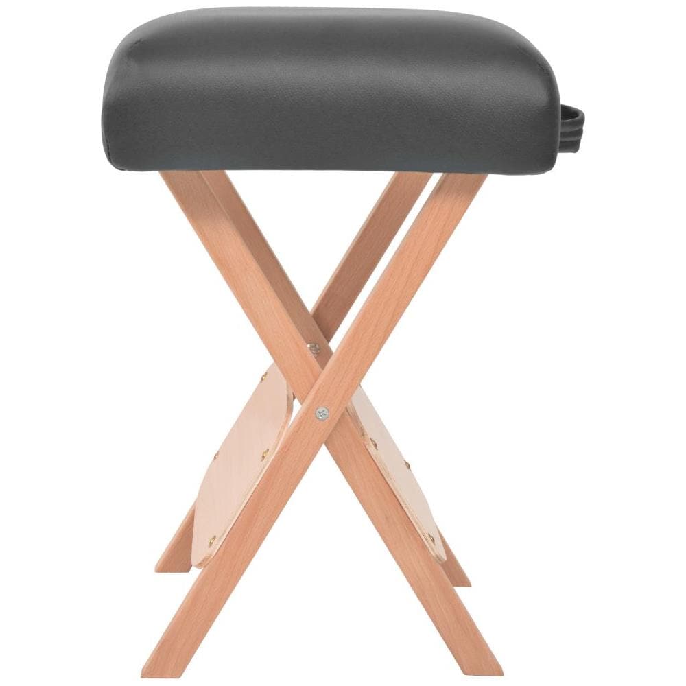 Sgabello Massaggio Pieghevole Con Imbottitura Da 12 Cm Nero - Foto 2