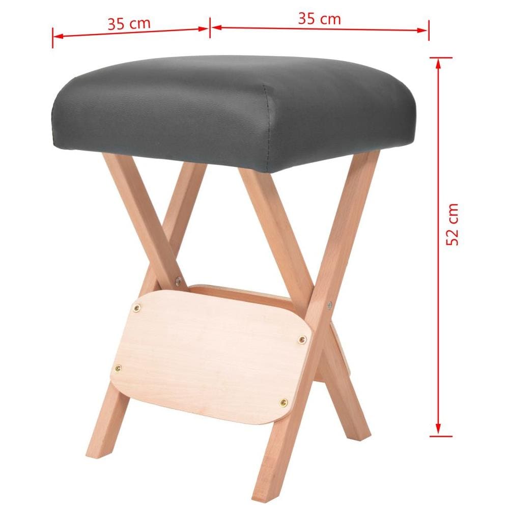 Sgabello Massaggio Pieghevole Con Imbottitura Da 12 Cm Nero - Foto 4