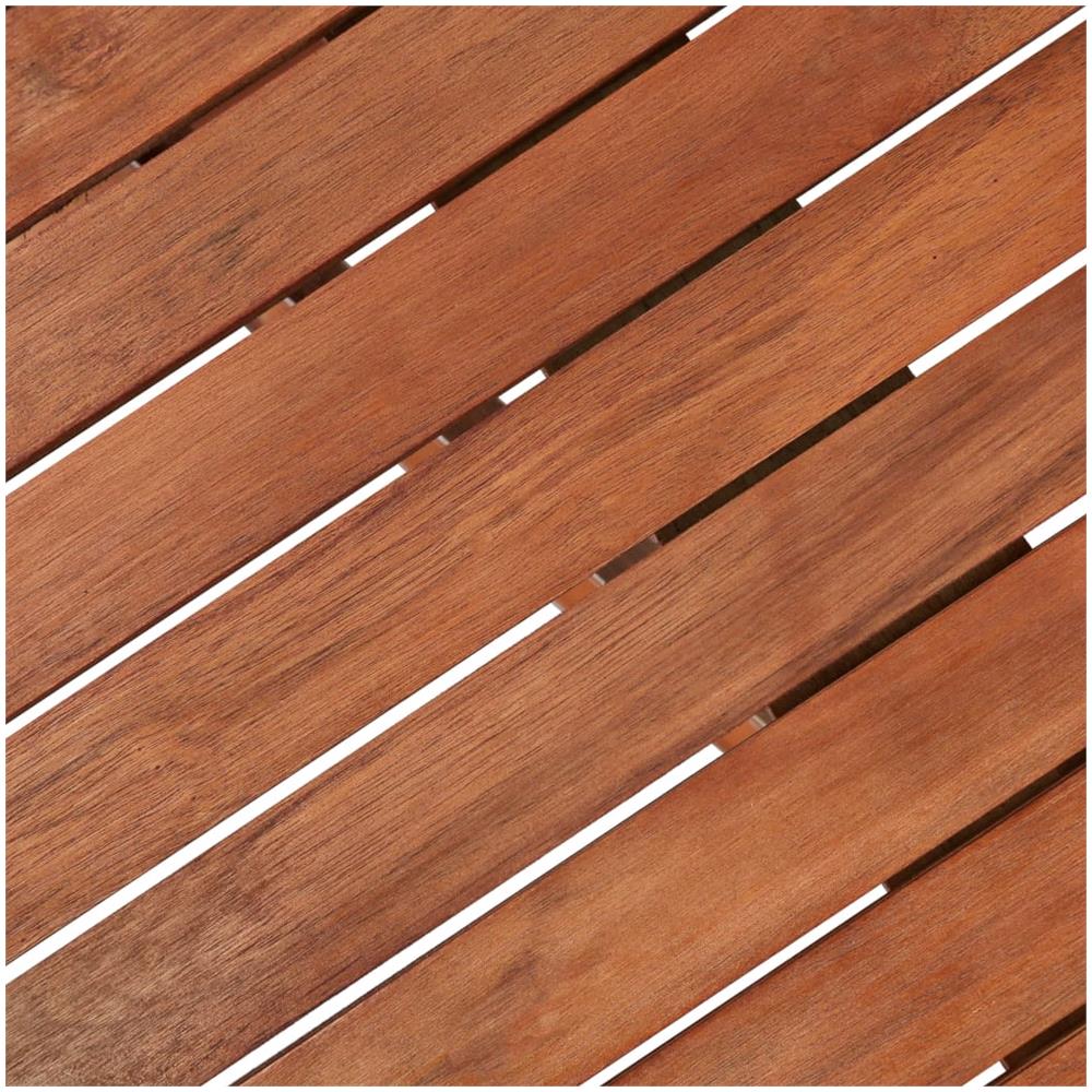 Tavolo Da Pranzo Ovale In Legno Massello Di Acacia 120x70x74 Cm - Foto 7