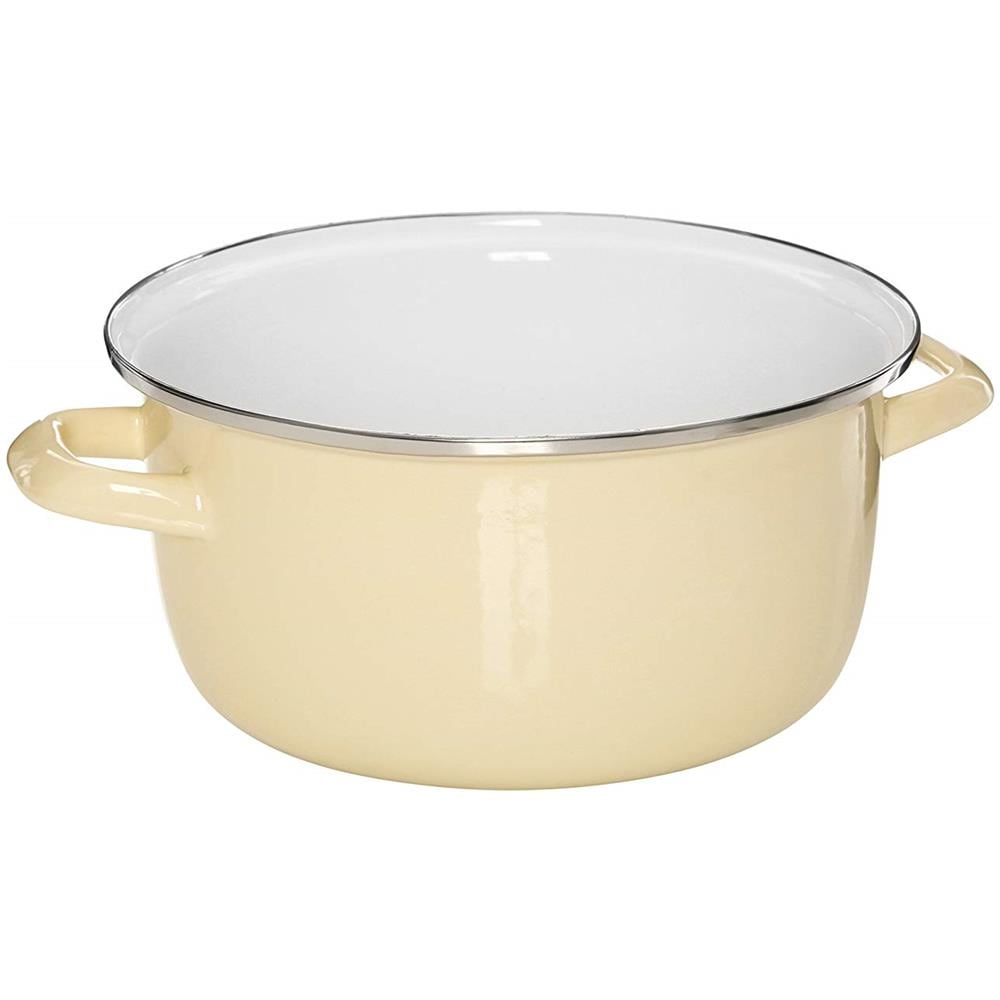Tegame Profondo Per Friggere 16 X 33 X 27 Cm, 5 L, Colore: Bianco Crema - Foto 2