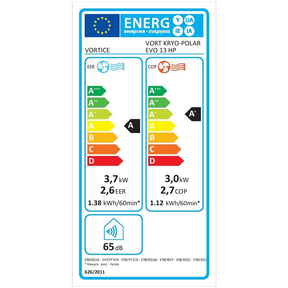 VORT KRYO-POLAR EVO 13 HP Condizionatore Portatile con Pompa di Calore 13000 Btu/h Classe A / A+ - Foto 6