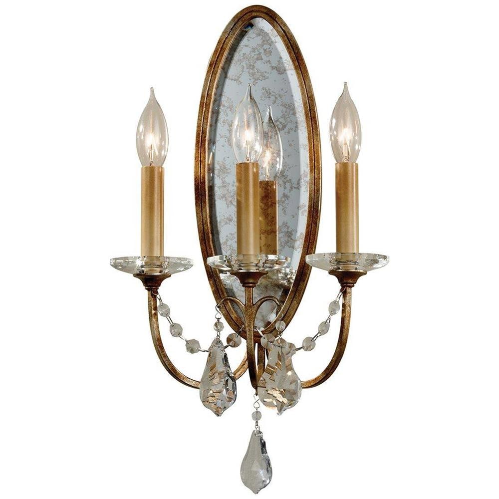 Lampada Da Parete A 3 Luci Per Interni, Bronzo, Attacco E14 - Foto 1