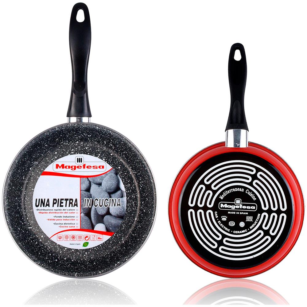 K2 Roja 2 Padelle 20-24cm Induzione, Pfoa-free Antiaderente Stone Acciaio Vetrificato - Foto 8