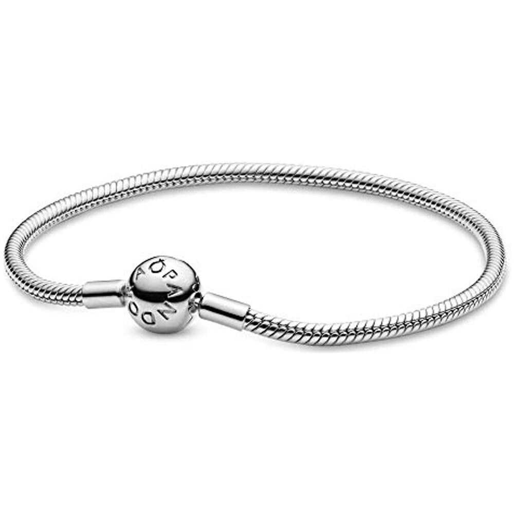 590728-23 Bracciale Da Donna, Chiusura A Sfera, Argento Sterling, Colore Argento, Lunghezza 23 Cm - Foto 1