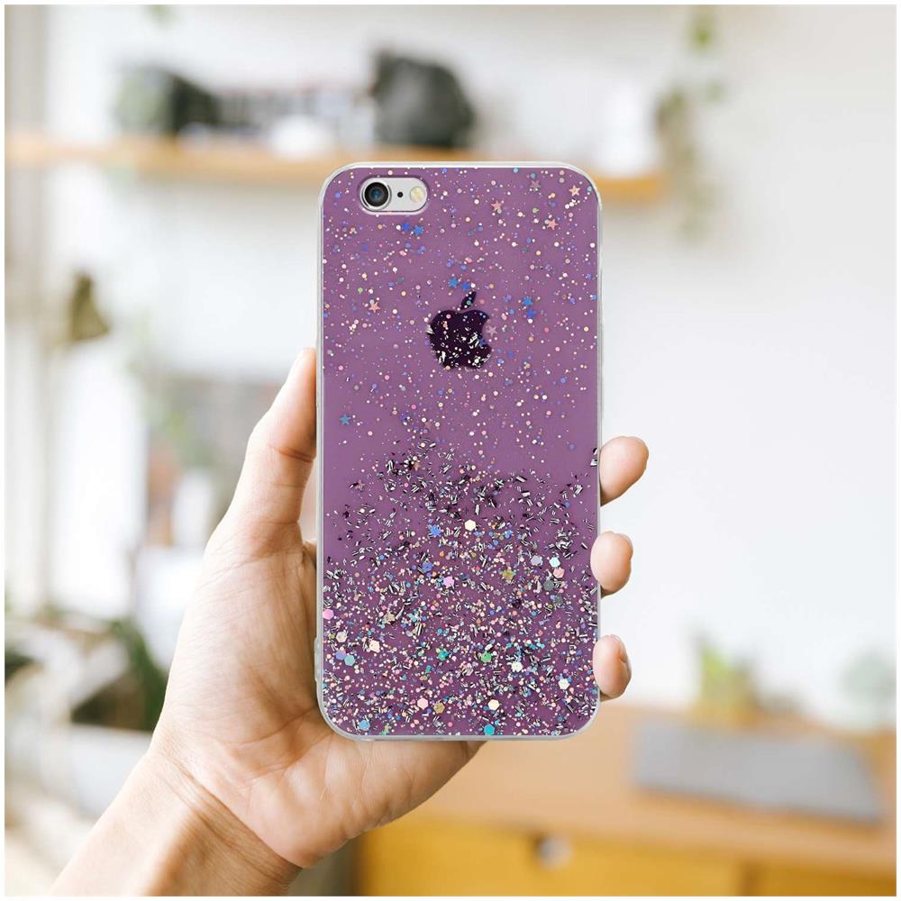 Cadorabo Custodia Compatibile Con Apple Iphone 6 Plus / 6s Plus In Viola Con Glitter - Coperchio Protettivo In Silicone Tpu Flessibile Con Glitter Scintillanti - Foto 8