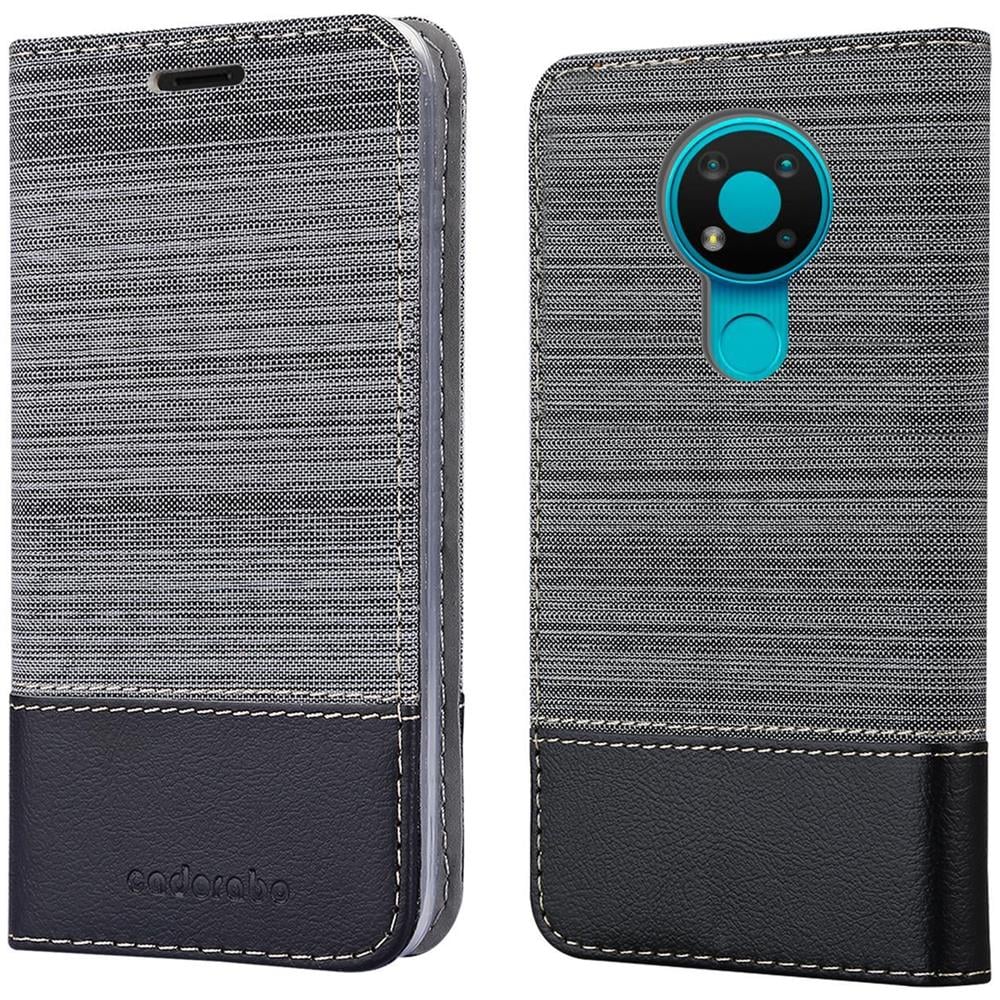 Custodia Compatibile Con Nokia 3.4 In Grigio Nero - Coperchio Protettiva Con Chiusura Magnetica, Funzione Stand E Tasca Per Le Carte - Foto 8