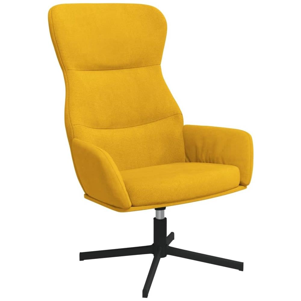 Sedia Relax Giallo Senape In Velluto - Foto 2