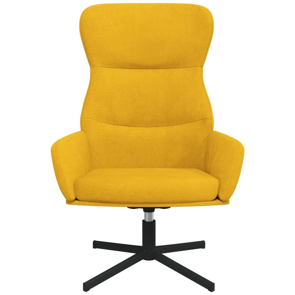 Sedia Relax Giallo Senape In Velluto - Foto 3