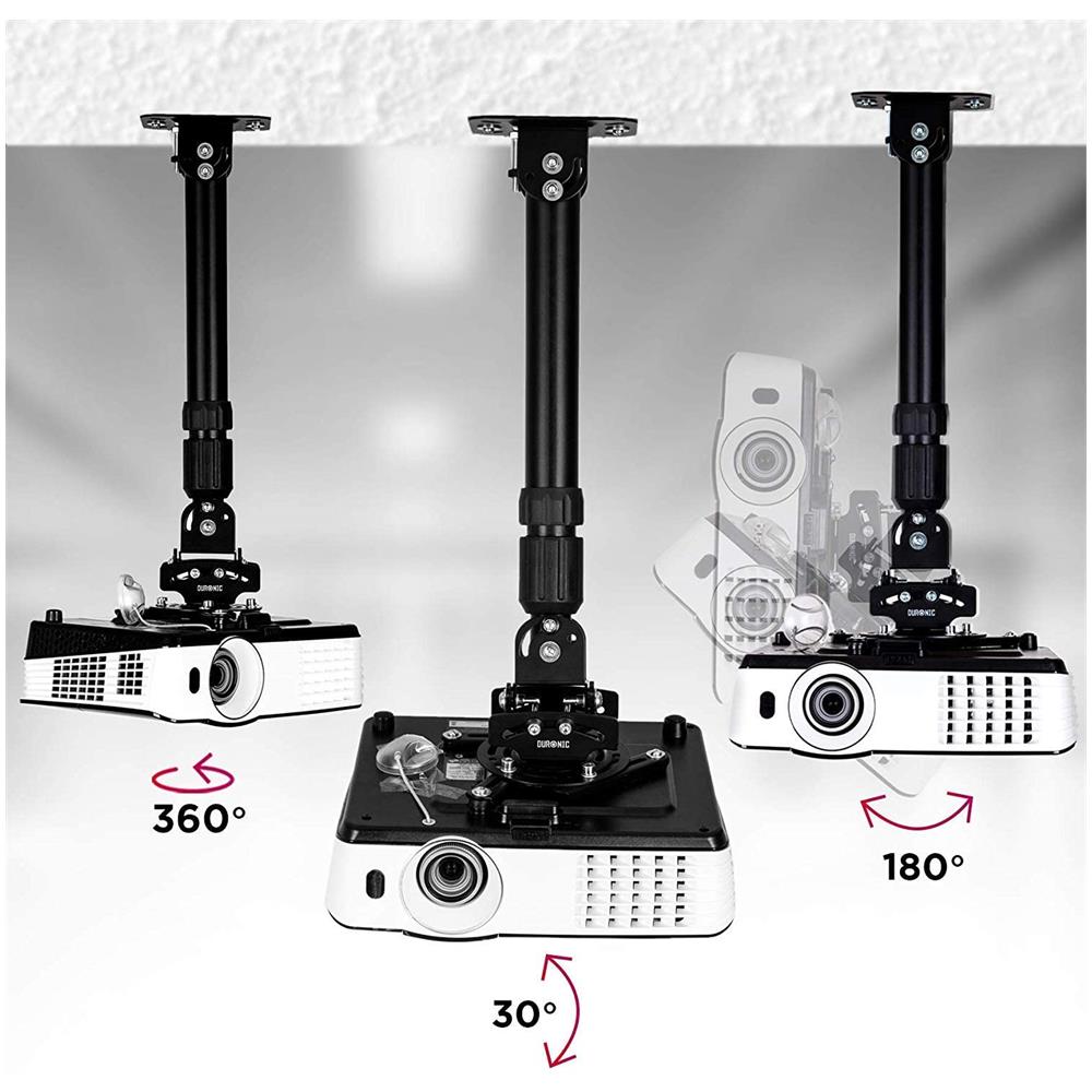 Pb04xl Supporto Universale Per Proiettore 13.6kg Estendibile Da 450mm A 700mm Montaggio Parete / Muro / Soffitto Staffa Videoproiettore Per Casa Ufficio Sale Riunioni - Foto 6