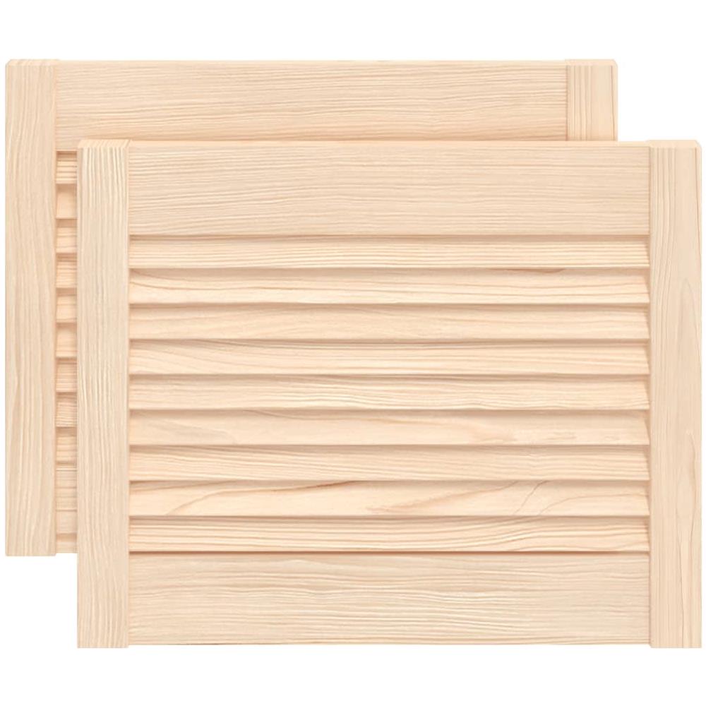 Ante con Design a Lamelle 2 pz 39,5x49,4 cm in Legno di Pino - Foto 1