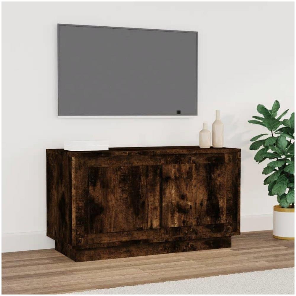 Mobile Porta Tv Rovere Fumo 80x35x45 Cm In Legno Multistrato - Foto 1