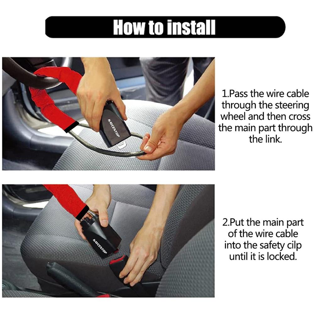 Blocco Di Sicurezza Per Volante Auto - Previene I Furti Red - Foto 2