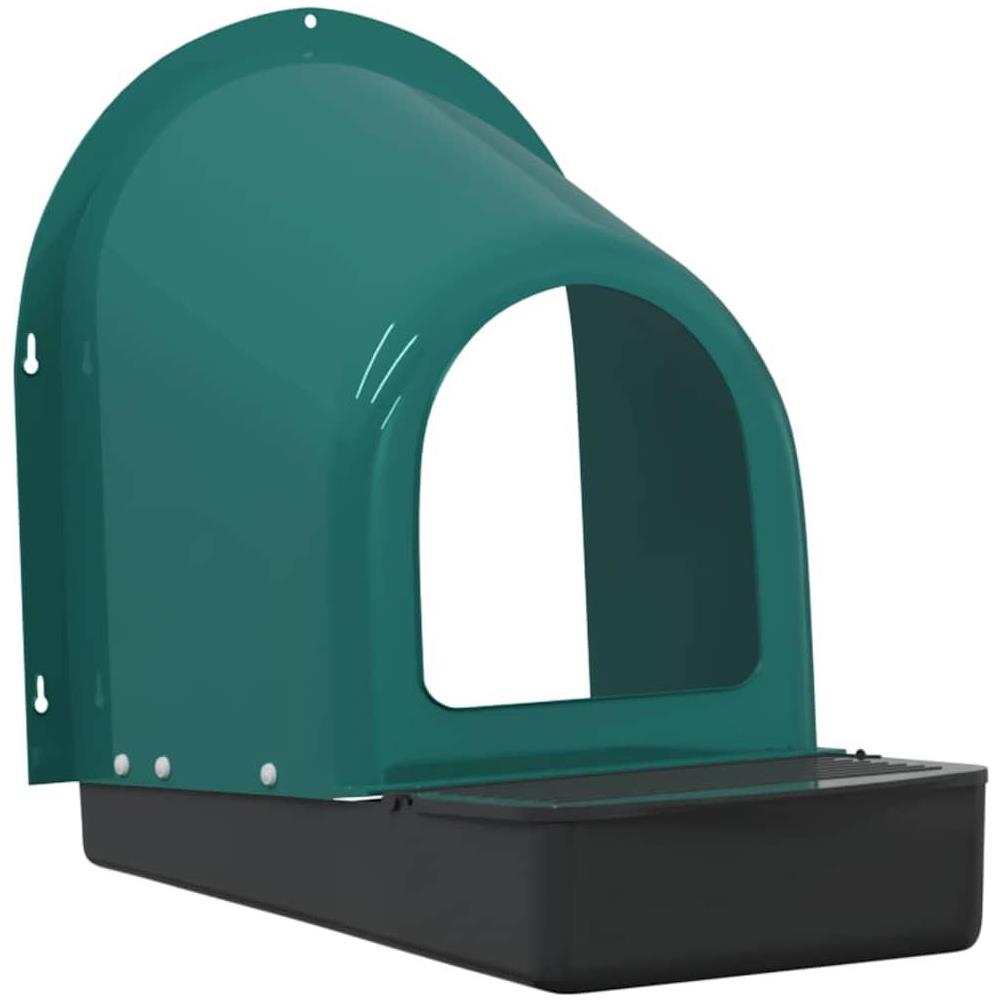Cassette Nido per Polli 4 pz Da Parete in Plastica Verde Scuro - Foto 1