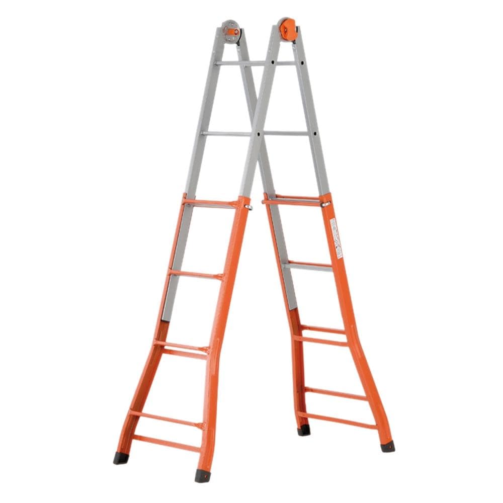 Scala Telescopica in Acciaio con Gradini 4+4  - Foto 1