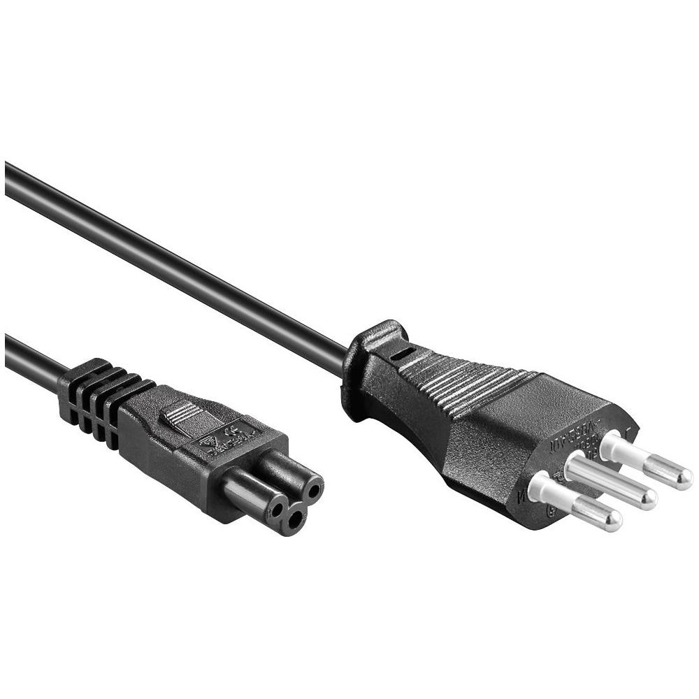 ICOC 09-NC-010 - Cavo alimentazione C5 F a spina italiana 1m nero - Foto 2