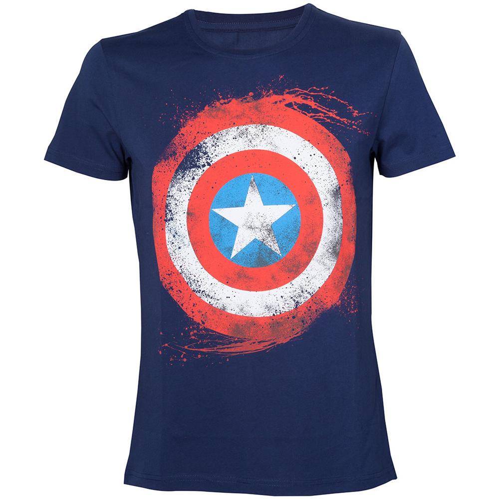 Marvel - Captain America Shield Blue (T-Shirt Unisex Tg. M)  - Foto 1