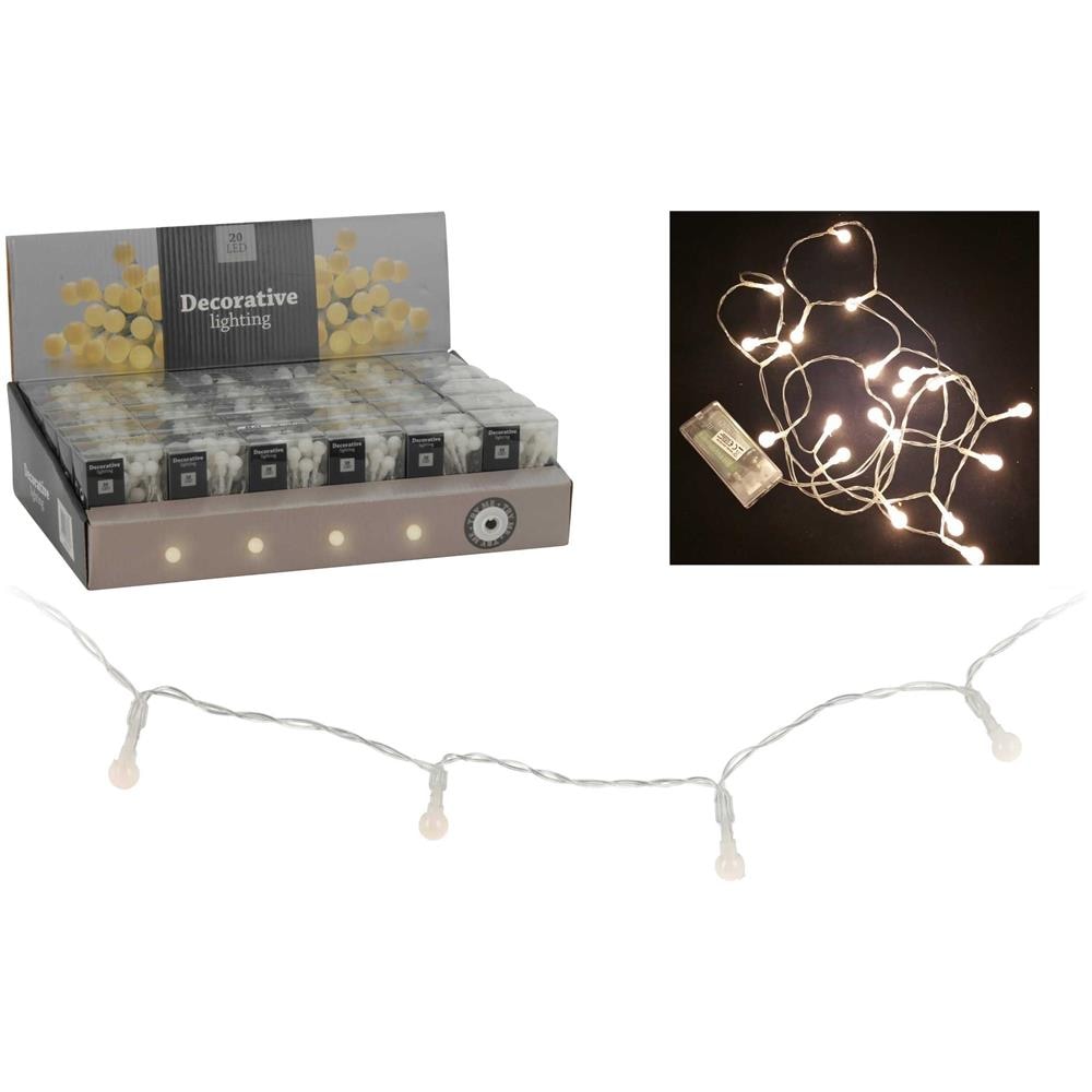 10 Led Bianco Caldo Batteria Luci Di Natale Addobbi Presepe 1 Confezione - Foto 1