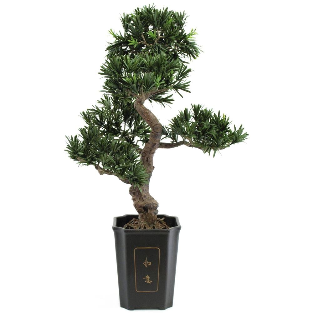 Bonsai Podocarpus Pianta Artificiale, 80cm - Foto 1