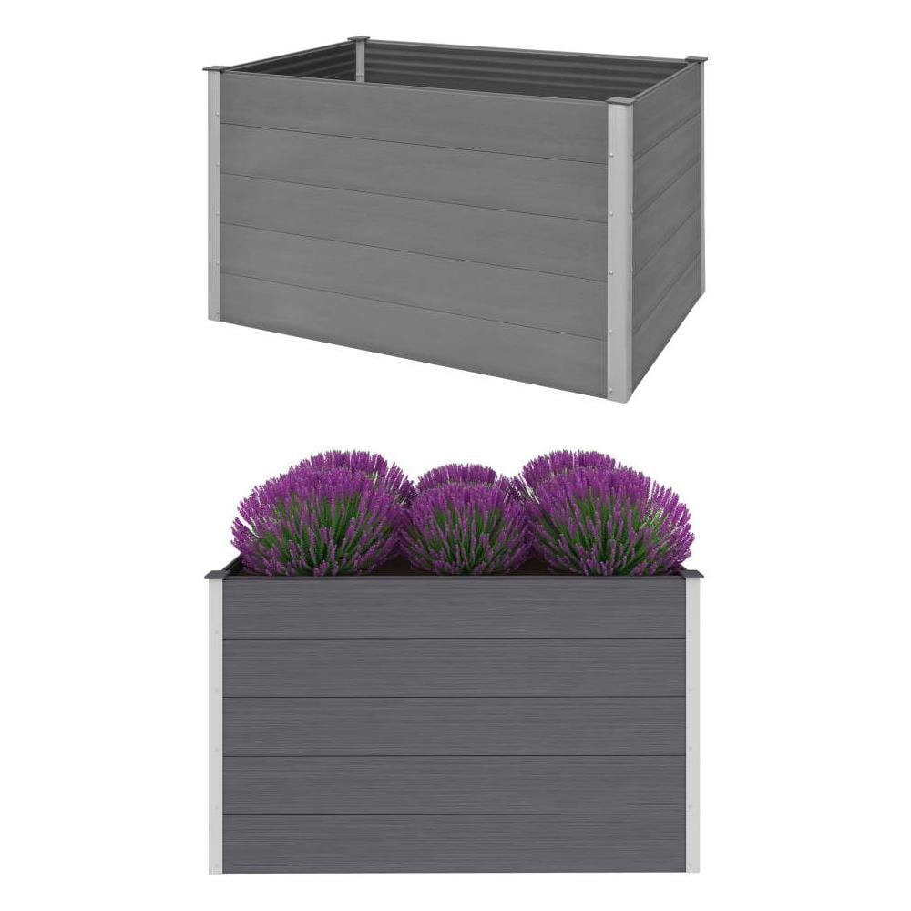 Fioriera Da Giardino In Wpc 150x100x91 Cm Grigia - Foto 1