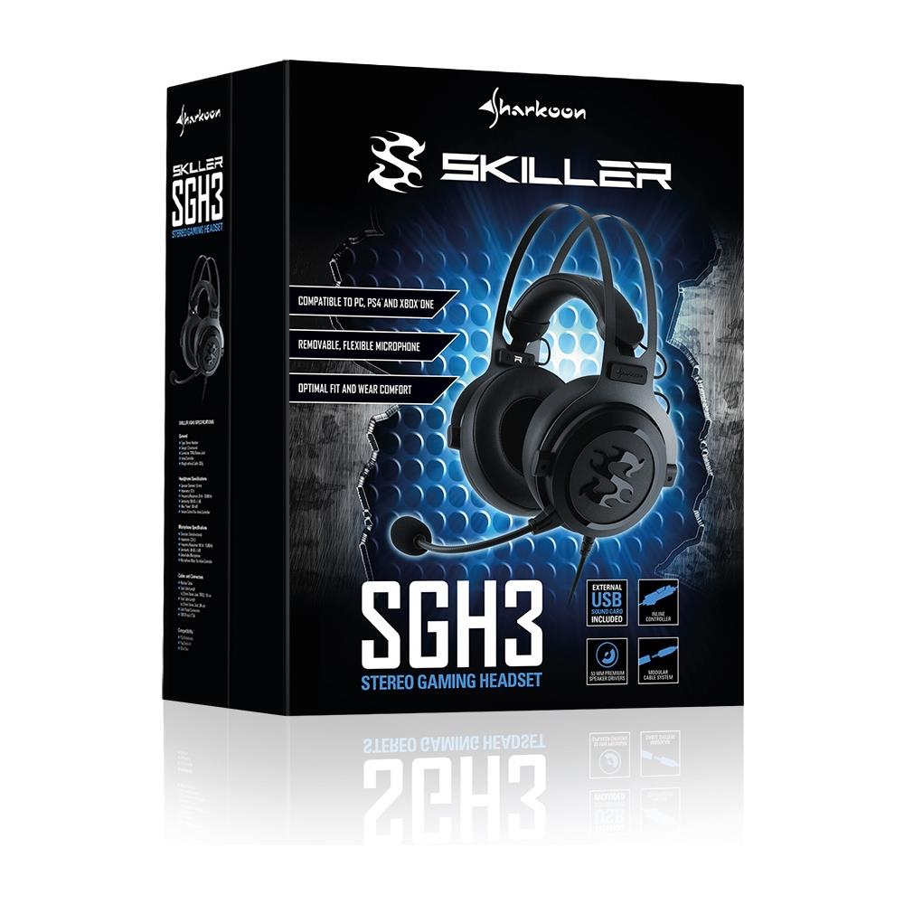 Skiller SGH3 Cuffia Gaming Stereo Padiglione Auricolare Cablato con Microfono Integrato - Nero / Titanio - Foto 5