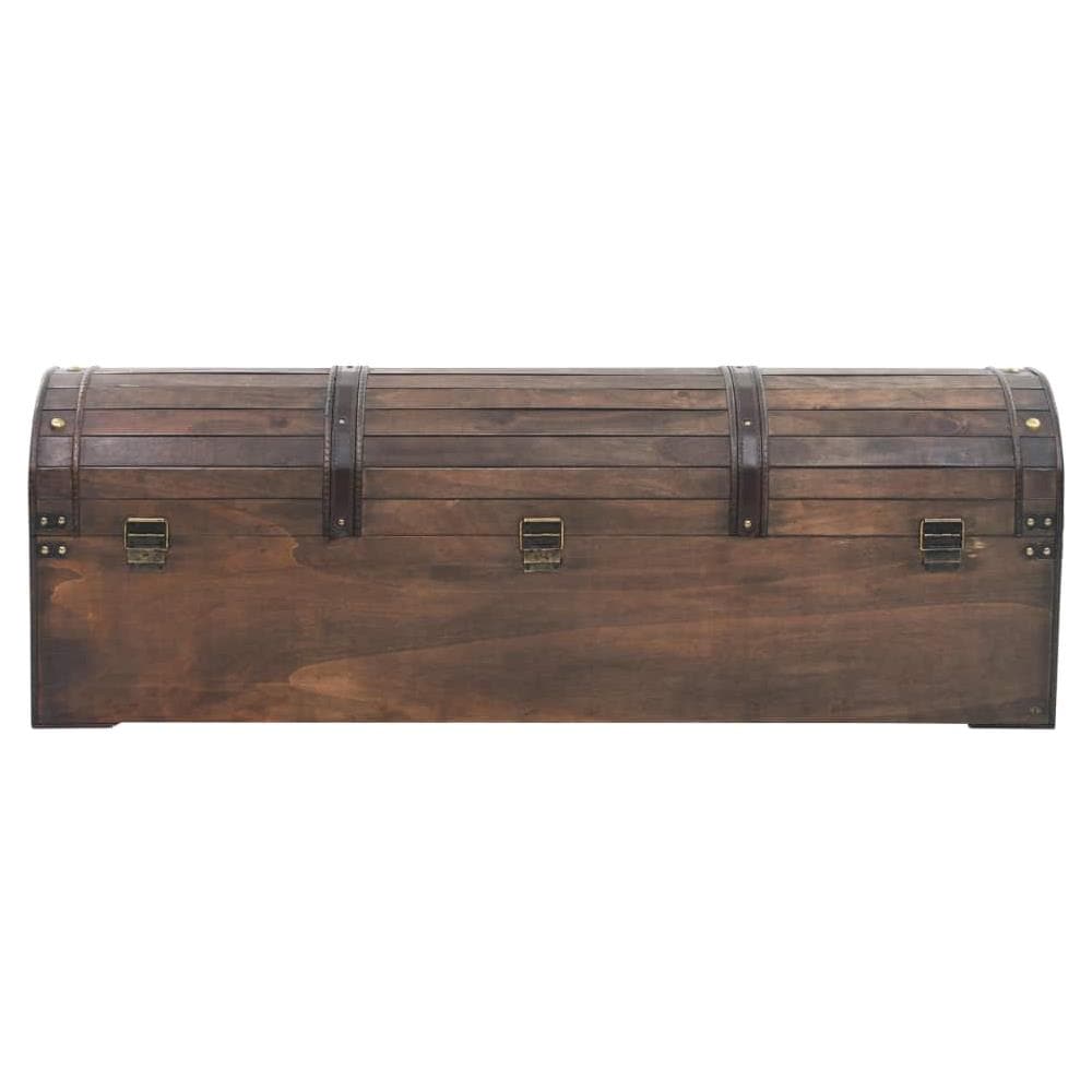 Baule in Legno Massello Stile Vintage 120x30x40 cm - Foto 7
