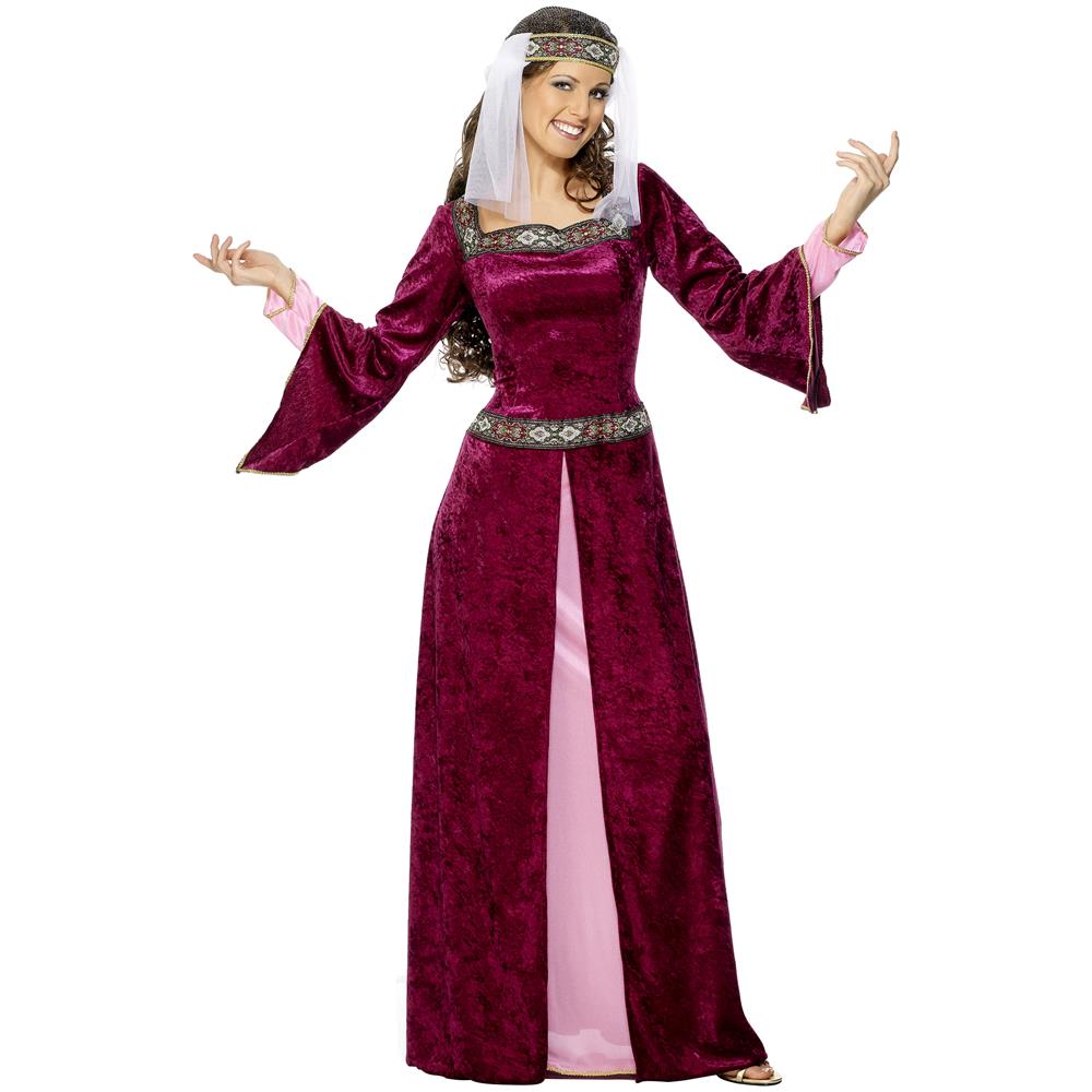 Costume Da Regina Medievale Per Donna - Taglia: S - Foto 1