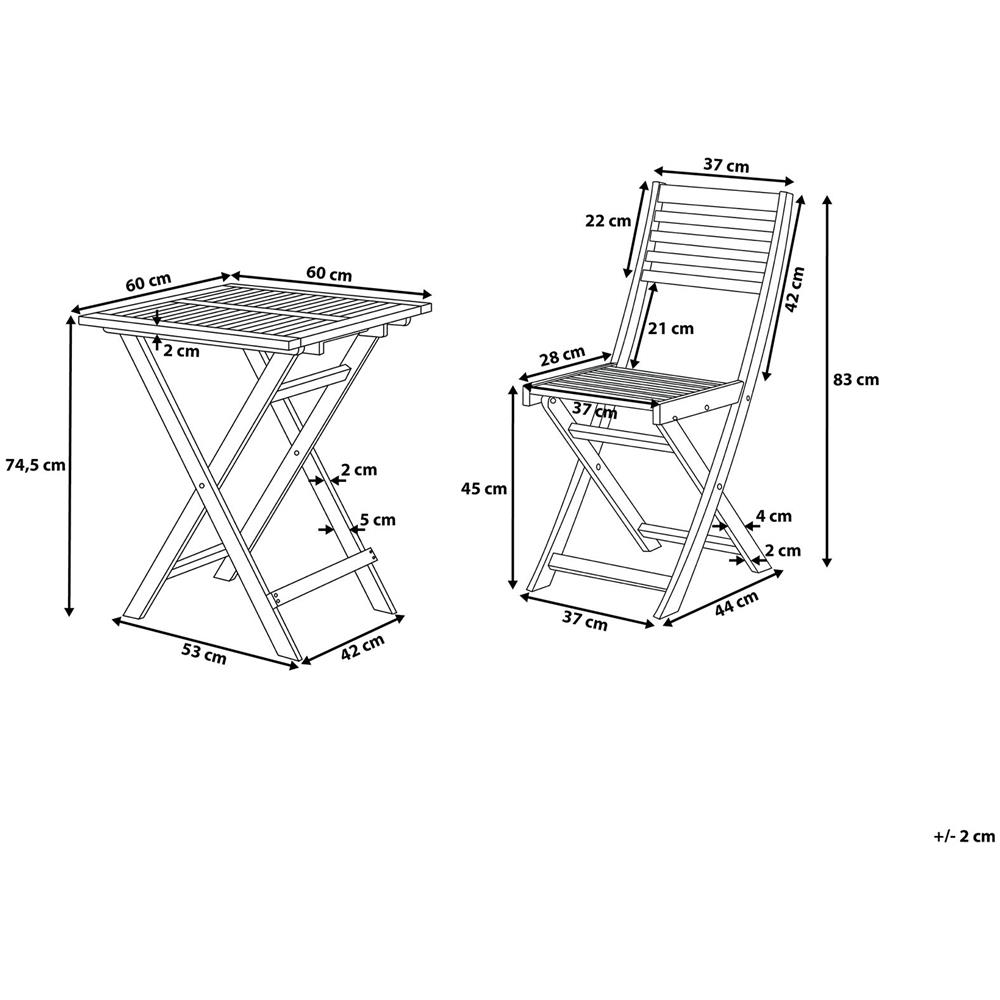 Set Da Giardino In Legno Di Acacia Bianco Con Cuscini Verde Menta Fiji - Foto 2